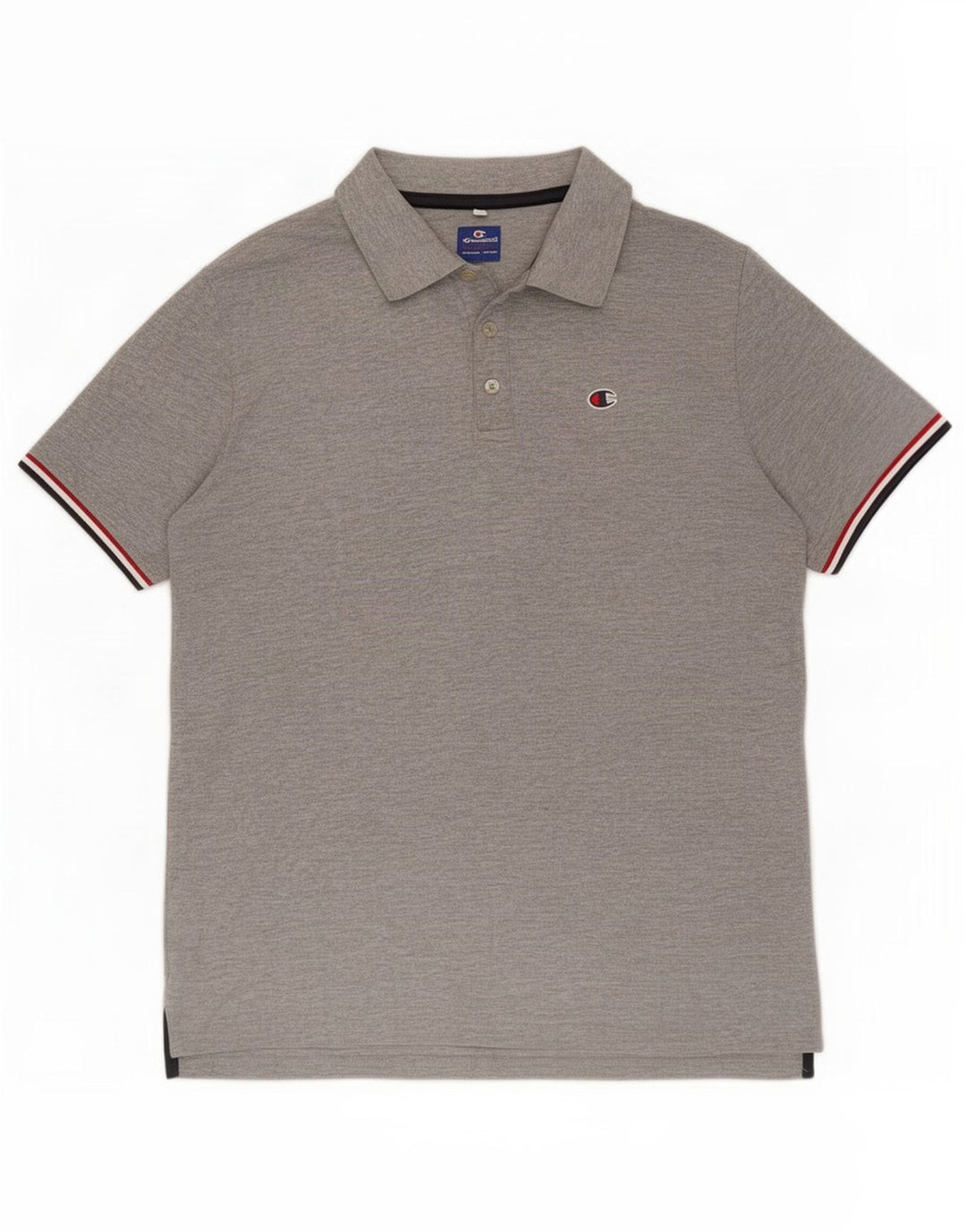 Tricou polo Champion pentru bărbați, bumbac gri mediu