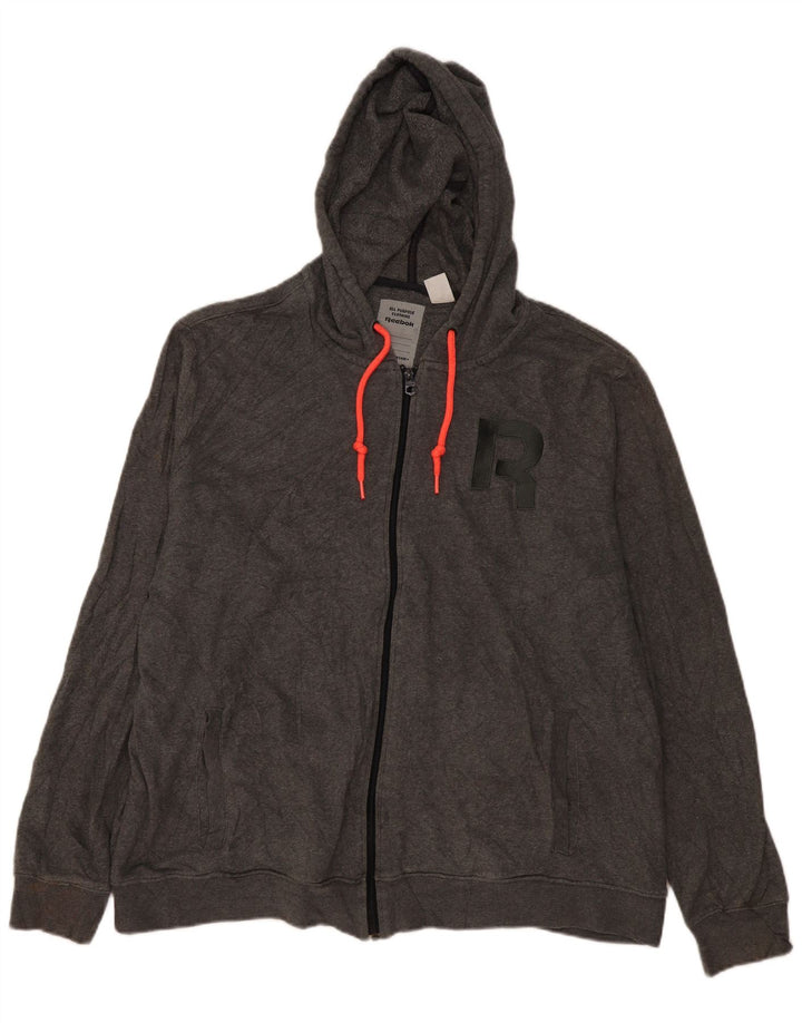 Pulover Reebok Graphic Zip pentru bărbați, 2XL, gri