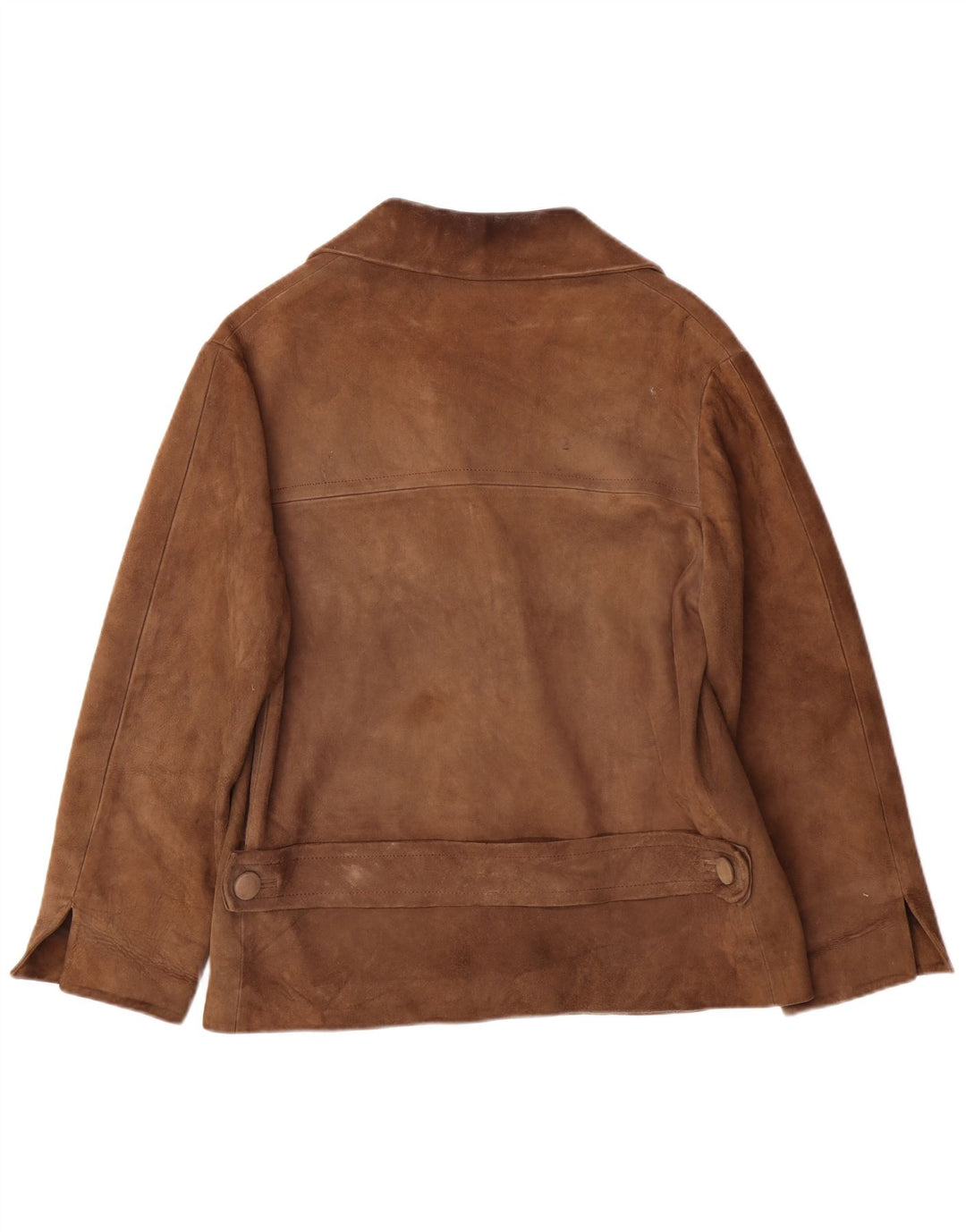 Jachetă vintage pentru femei de piele intoarsa UK 12 maro mediu
