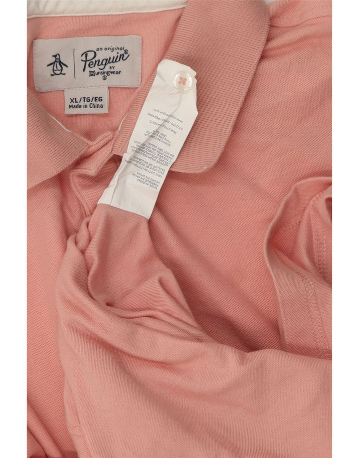 Tricou polo pentru bărbați Penguin XL bumbac roz