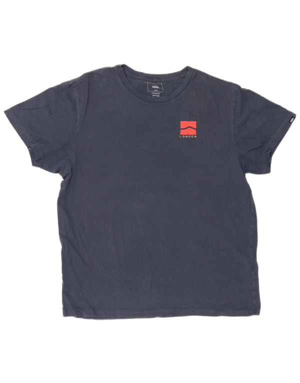 Tricou grafic personalizat Vans pentru bărbați Top mare din bumbac bleumarin