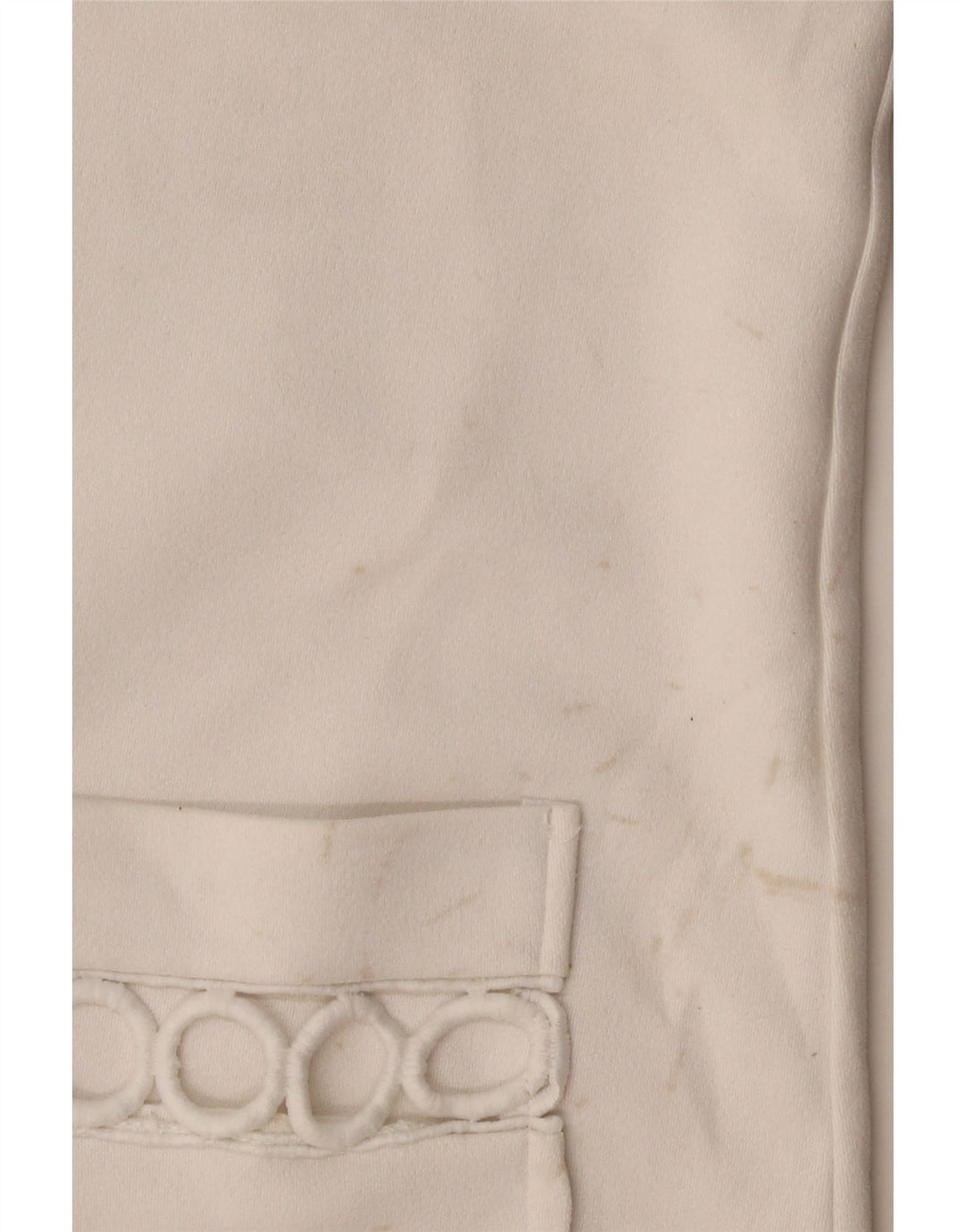 Rochie tricou geometrică pentru femei Zara UK 12 Poliester alb mediu