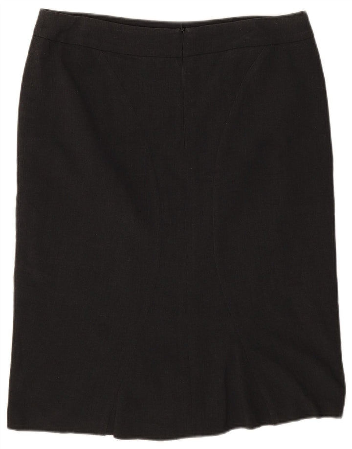 Fusta dreaptă pentru femei Marks & Spencer UK 12 Medium W32 Poliester gri