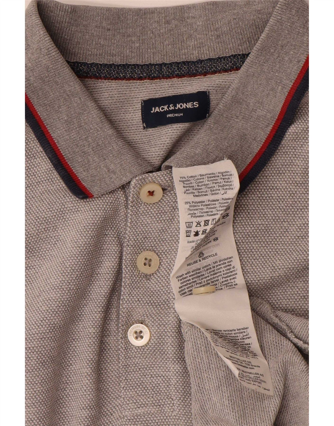 Cămașă polo Jack & Jones pentru bărbați XL bumbac gri