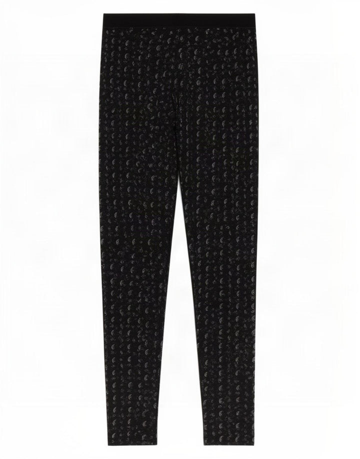 Leggings pentru femei Jack Wills cu model abstract UK 8 Small Black