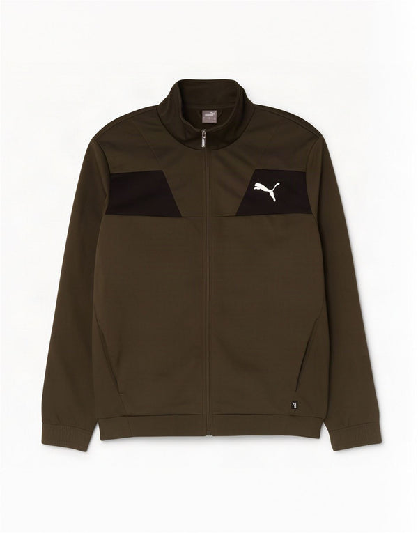 Jachetă de trening pentru bărbați Puma, XL, kaki, poliester color bloc