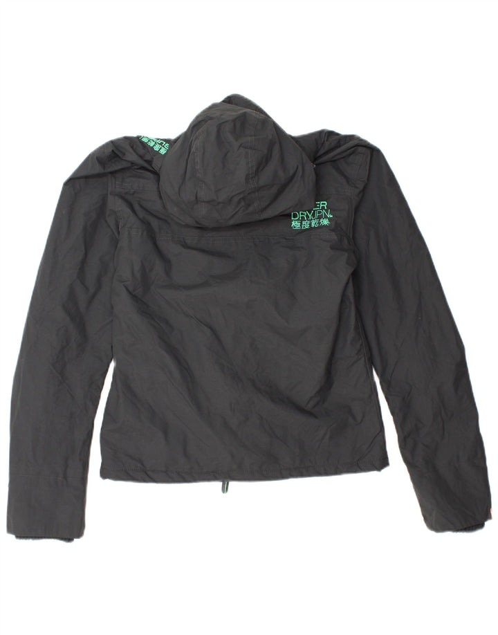 Jachetă Windbreaker cu glugă Superdry pentru femei UK 10 Small Gri Nylon