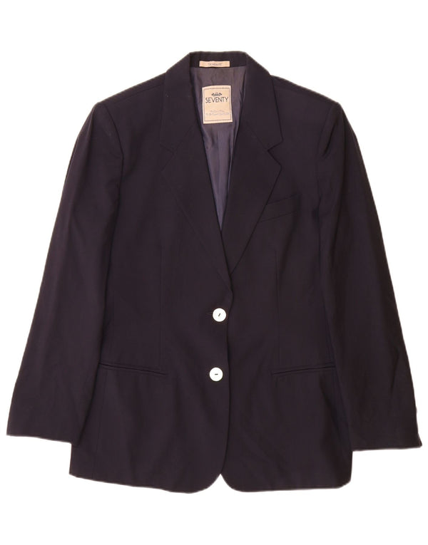 Jachetă blazer pentru femei Seventy, cu 2 nasturi, IT 44 Medium Bleumarin Lână virgină