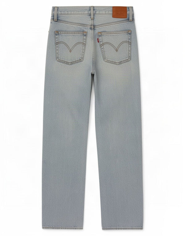 Blugi Levi's Ribcage, cu talie înaltă, largi, W27 L29, bumbac albastru