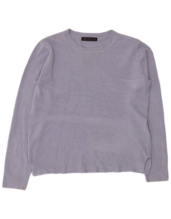 Pulover pentru femei Marks & Spencer cu gât de barcă UK 12 Medium Blue Acrylic