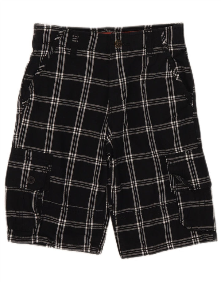 Pantaloni scurti cargo Wrangler Boys 9-10 ani W25 bumbac negru check