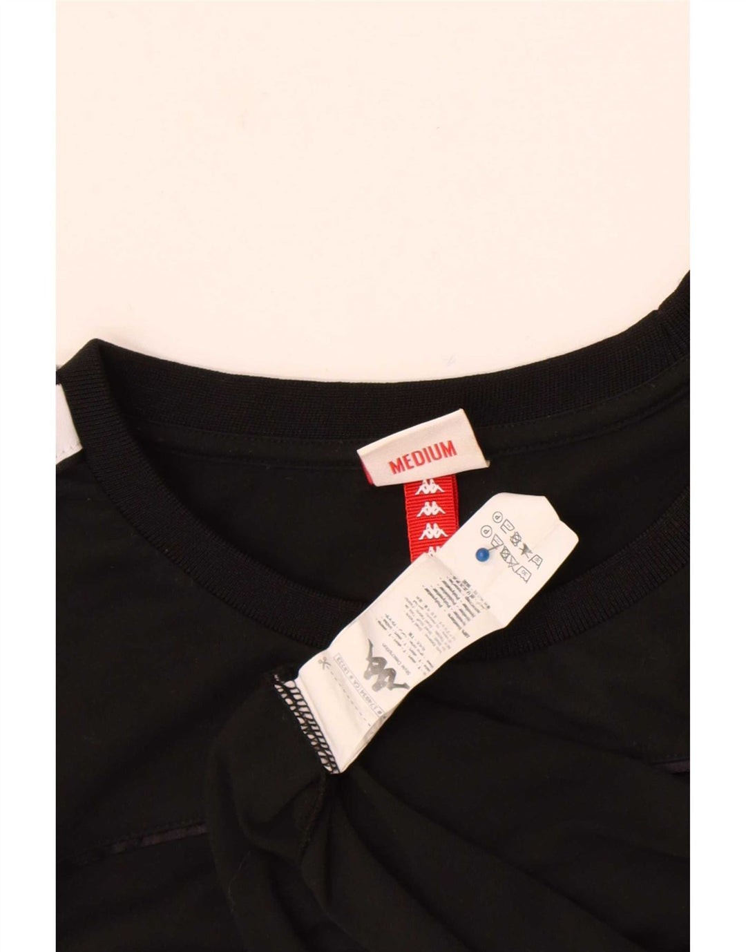 Tricou grafic pentru bărbați Kappa Top mediu negru din bumbac color bloc