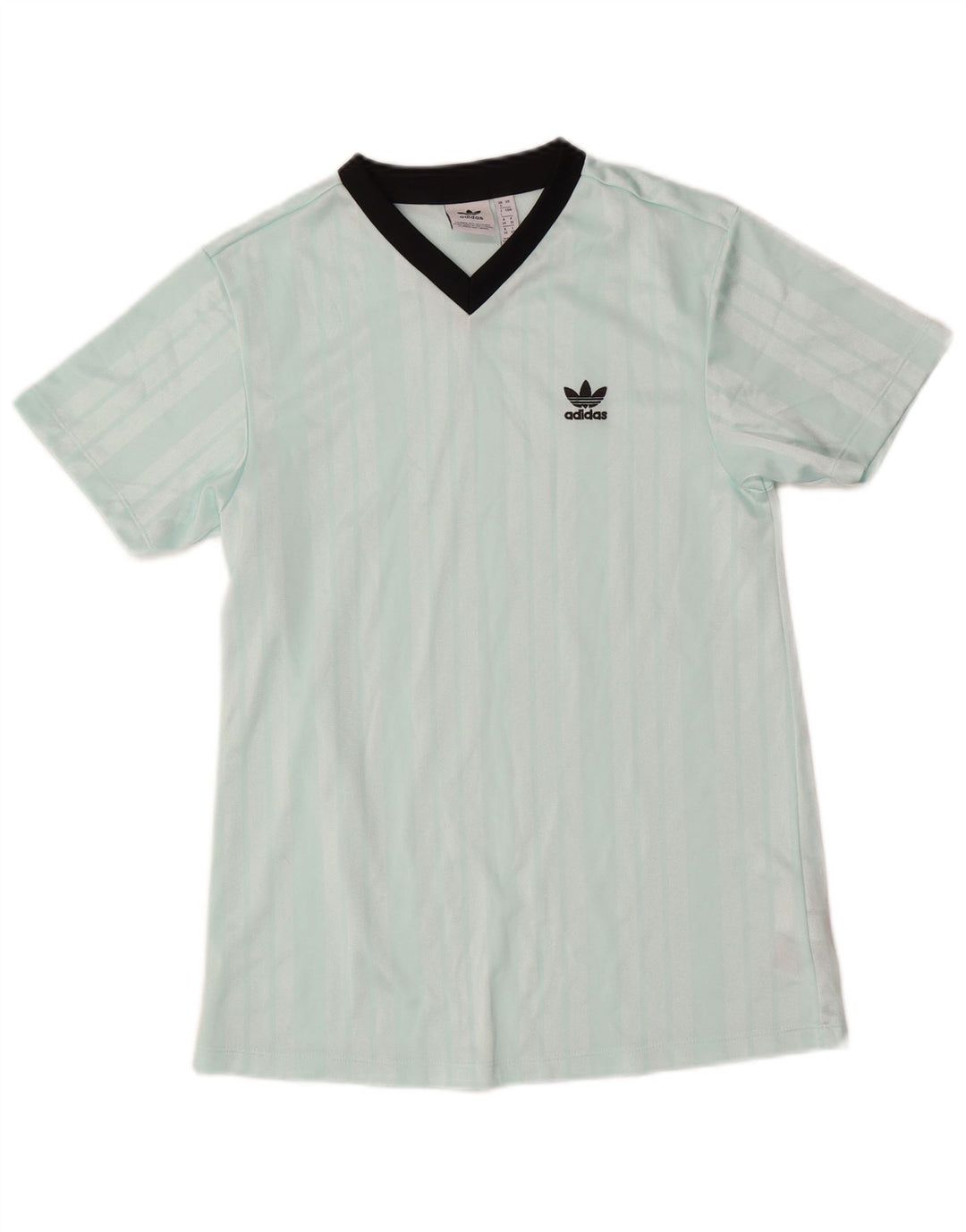 ADIDAS Tricou pentru femei Top UK 8 Small Turcoaz Striped Poliester