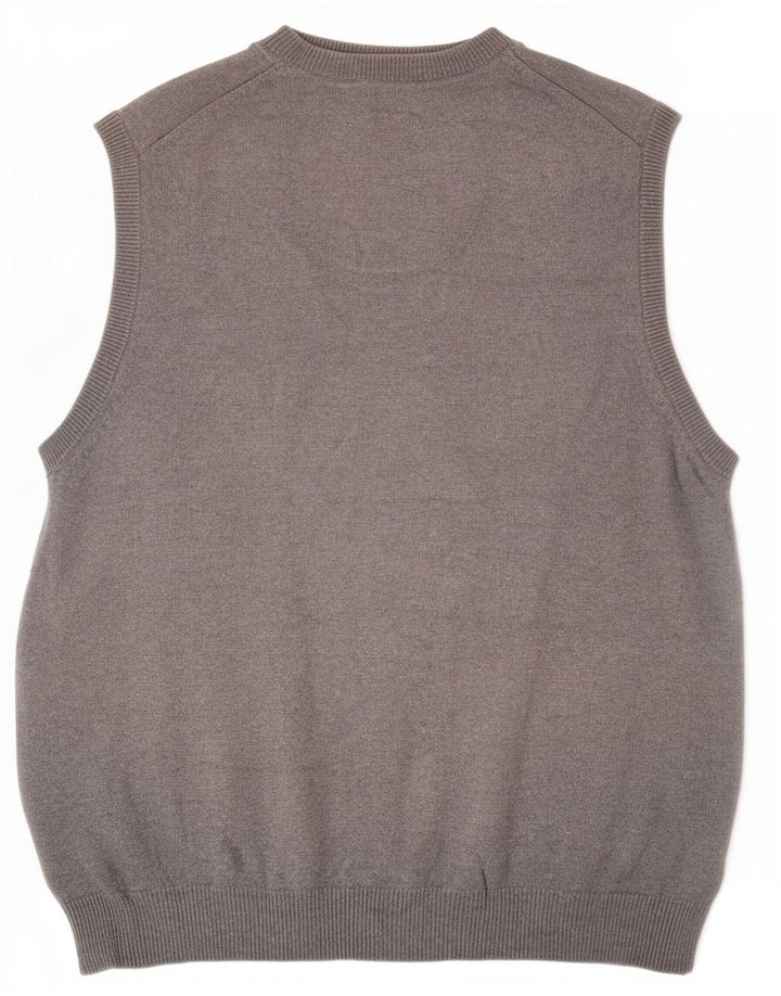 Marks & Spencer Mens Regular Fit Vest Tank Top Mare Bumbac Gri