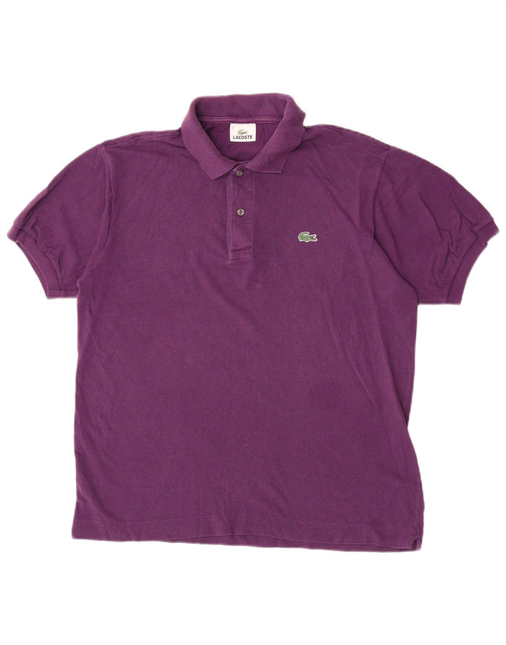Tricou polo Lacoste pentru bărbați mărimea 4 bumbac violet mediu
