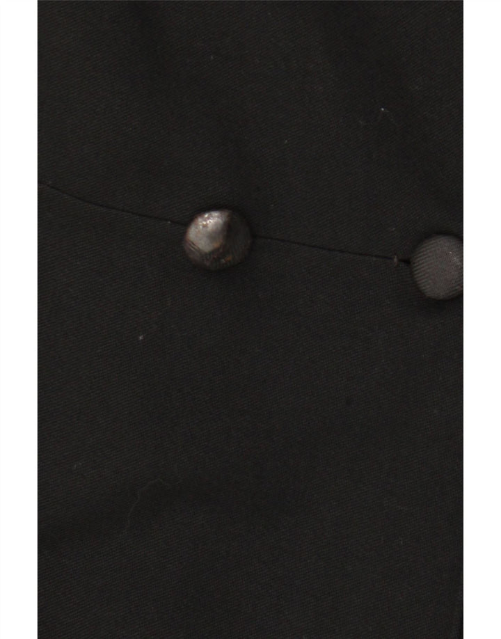 Palton vintage pentru femei la dublu piept UK 12 Medium Black