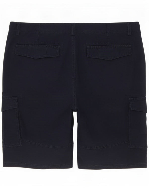 M&Co Mens Cargo Shorts Large W36 Blue Marine Bumbac