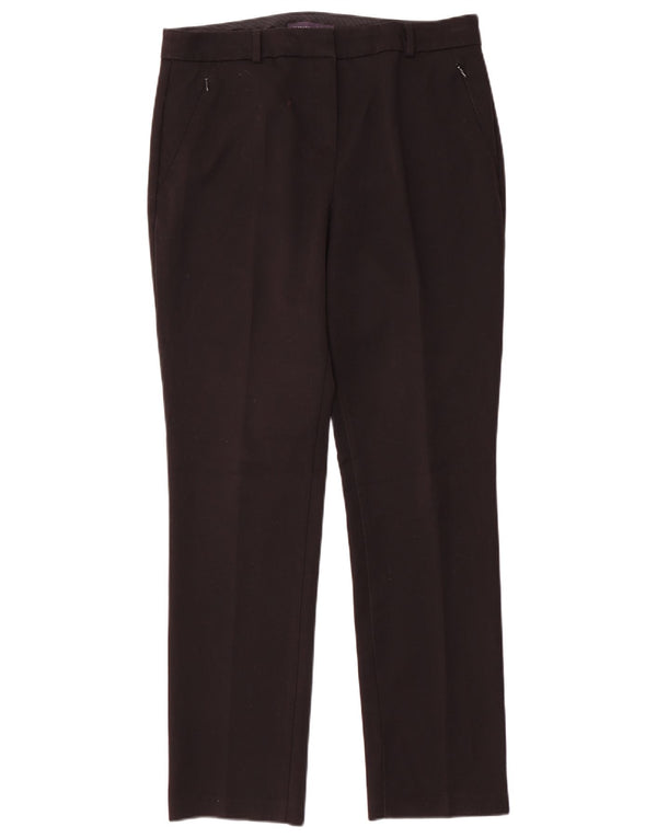 Marks & Spencer Womens Modern Casual Trousers UK 14 Large W32 L30 Black