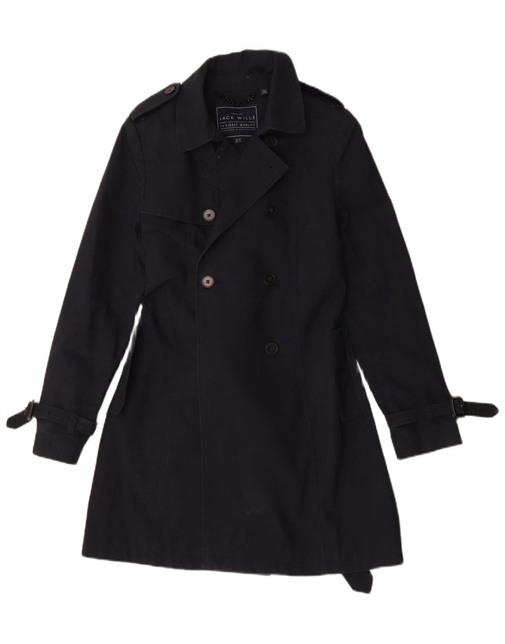 Trench pentru femei Jack Wills UK 12 Medium Bluemarin Bumbac
