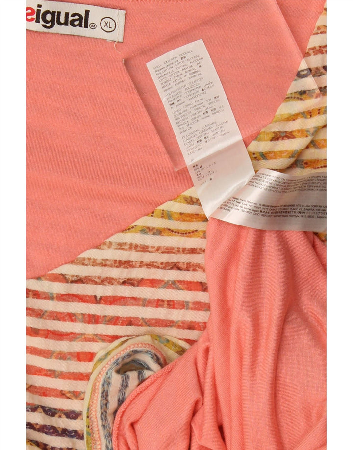 Rochie teacă pentru femei DESIGUAL UK 18 XL, bumbac cu dungi multicolore