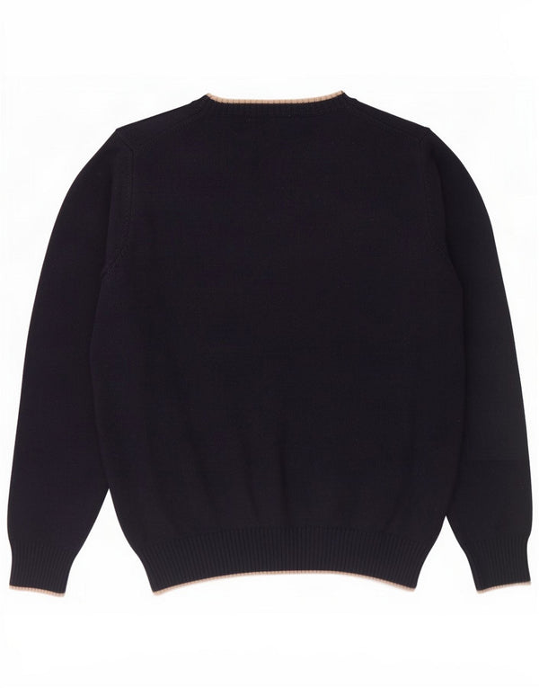 Harmont & Blaine Mens Crew Neck Jumper Sweater Large Navy Blue Wool