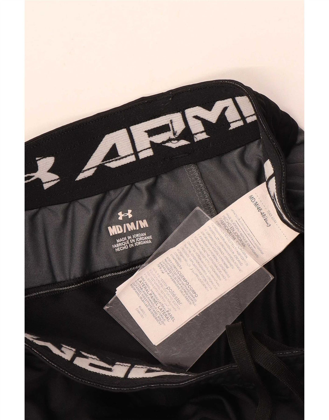 Pantaloni scurți sport Under Armour pentru bărbați, negru mediu, poliester color bloc