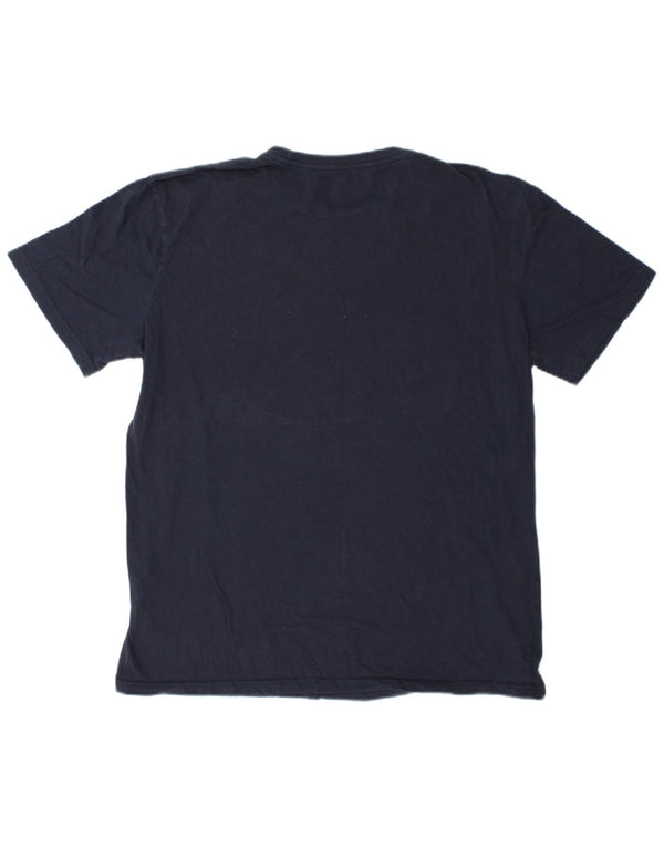 Tricou grafic Quiksilver pentru bărbați, cu croială normală, mare, bumbac bleumarin