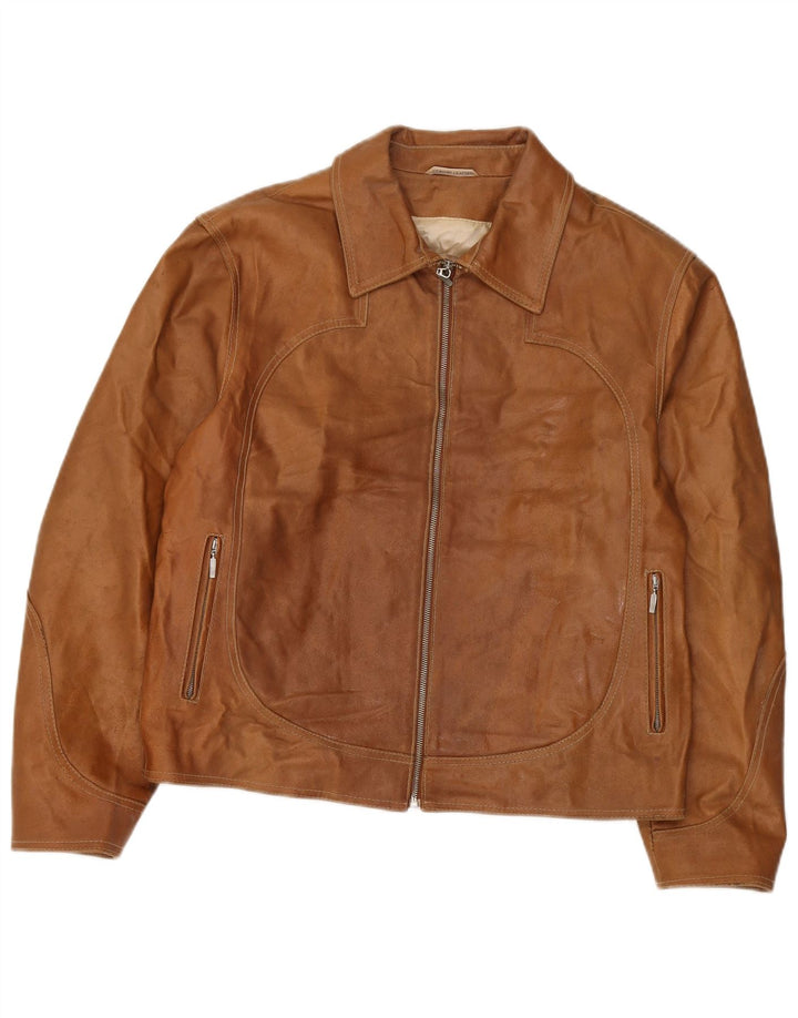 J.J.Scott Jachetă de piele pentru bărbați IT 50 Large Brown