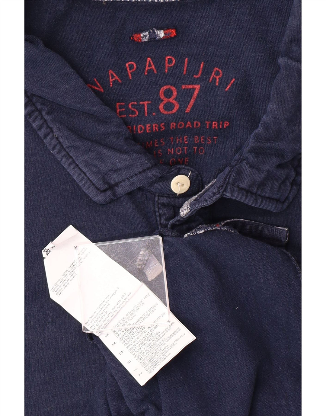 NAPAPIJRI Tricou Polo Grafic pentru Barbati 3XL Bumbac Bleumarin