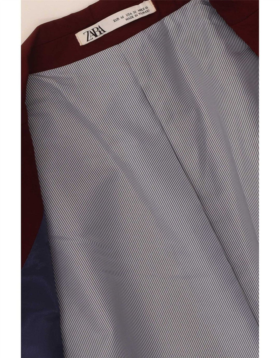 Jachetă blazer pentru bărbați Zara cu 2 nasturi EU 46 Mic Burgundy