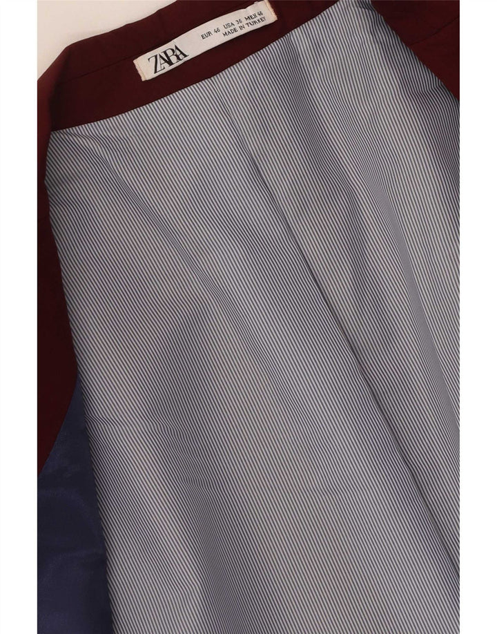Jachetă blazer pentru bărbați Zara cu 2 nasturi EU 46 Mic Burgundy