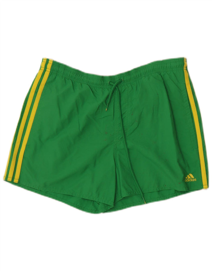 Pantaloni scurți de înot Adidas pentru bărbați, nailon mic, verde
