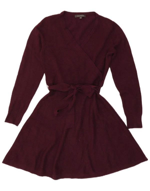Rochie A-Line pentru femei French Connection cu mâneci lungi UK 12 Mov mediu
