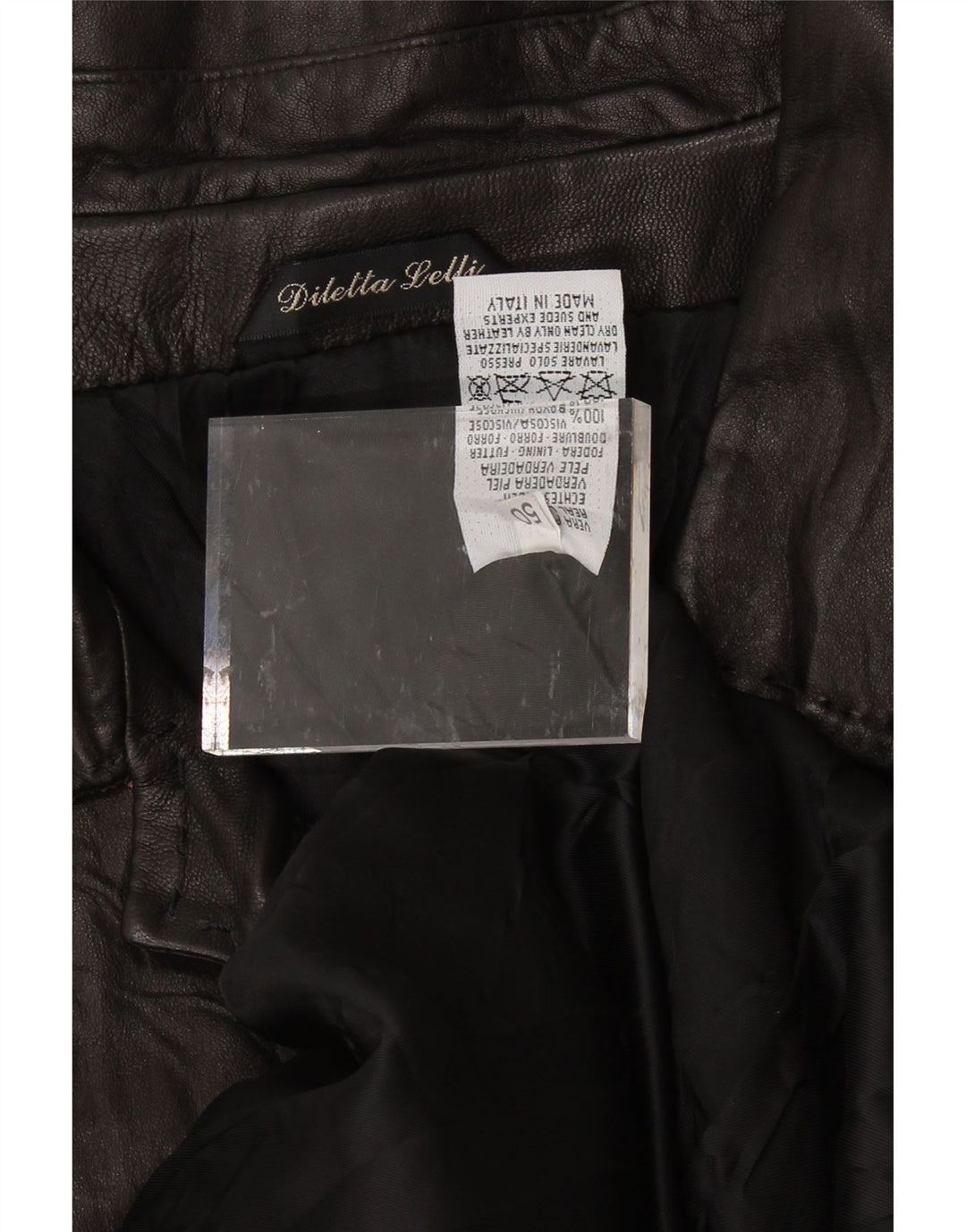 DILETTA LELLI Womens Leather Coat IT 50 XL Brown Leather Vintage Diletta Lelli and Second-Hand Diletta Lelli from Messina Hembry 