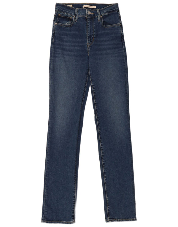 Blugi drepti cu talie mare Levi's 724 pentru femei L26 L32 bumbac albastru