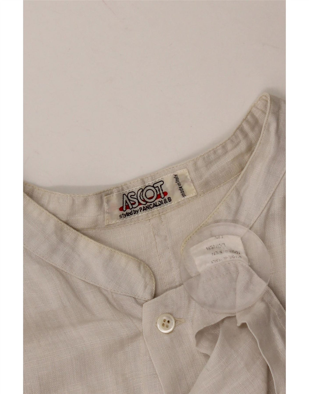 ASCOT Mens Short Sleeve Shirt XL Grey Linen