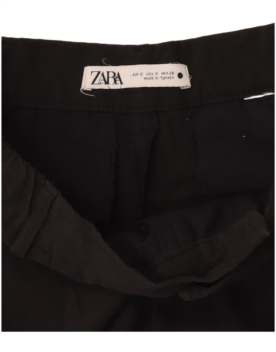 Pantaloni tăiați pentru femei ZARA Mici W26 L25 Negri