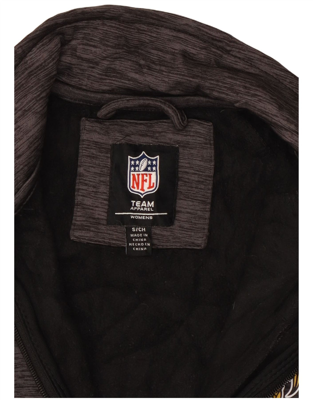 Jachetă de top pentru trening NFL Minnesota Vikings pentru femei UK 10 Small Gri Flecked