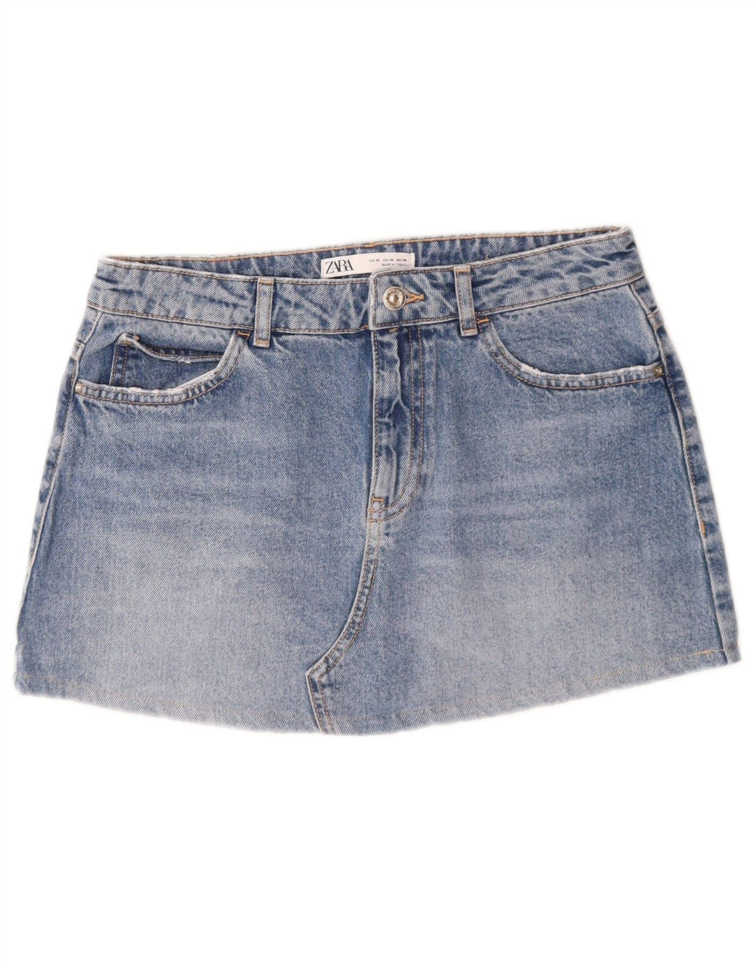 Fusta de blugi pentru femei Zara Medium W28 Albastru