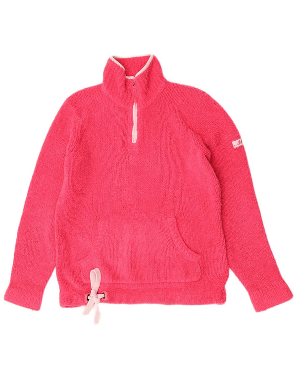 Pulover pentru femei Musto, supradimensionat, cu grafic, cu fermoar, cu gât, UK 10 Mic, roz