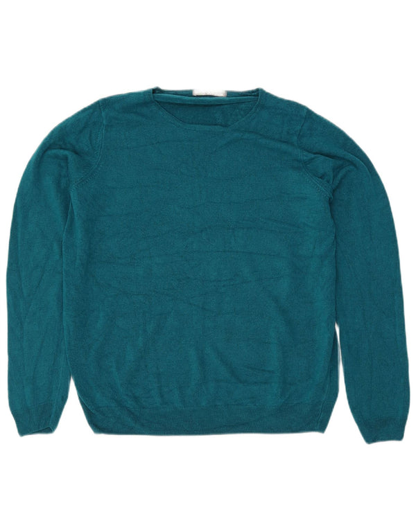Pulover pentru femei Marks & Spencer, cu gât de barcă, UK 18 XL, albastru acrilic