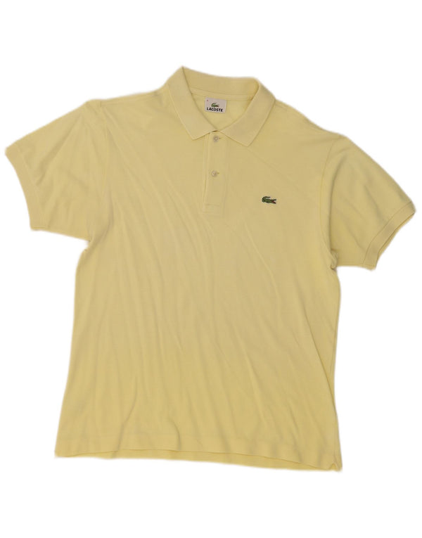 Tricou polo Lacoste pentru bărbați, mărimea 4, bumbac galben mediu