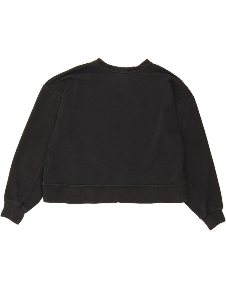 NIKE Womens Oversized Graphic Crop Sweatshirt Jumper UK 14 Medium Black Vintage Nike and Second-Hand Nike from Messina Hembry 