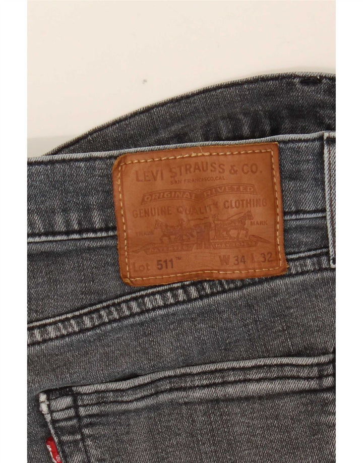 Blugi Levi's 511 Slim pentru bărbați W34 L32 gri