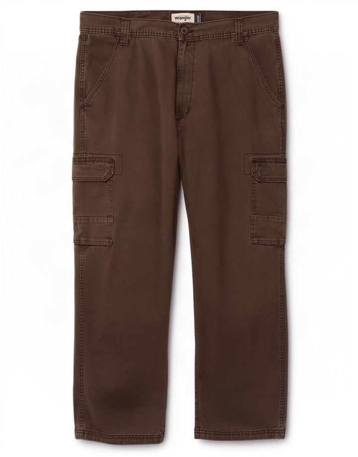 Pantaloni cargo drepti pentru bărbați Wrangler W38 L29 bumbac maro