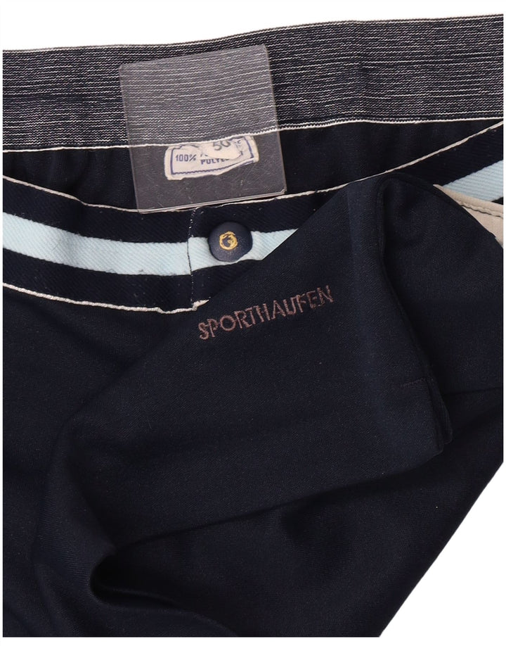 Pantaloni scurți chino vintage pentru bărbați IT 50 Large W32 Poliester bleumarin