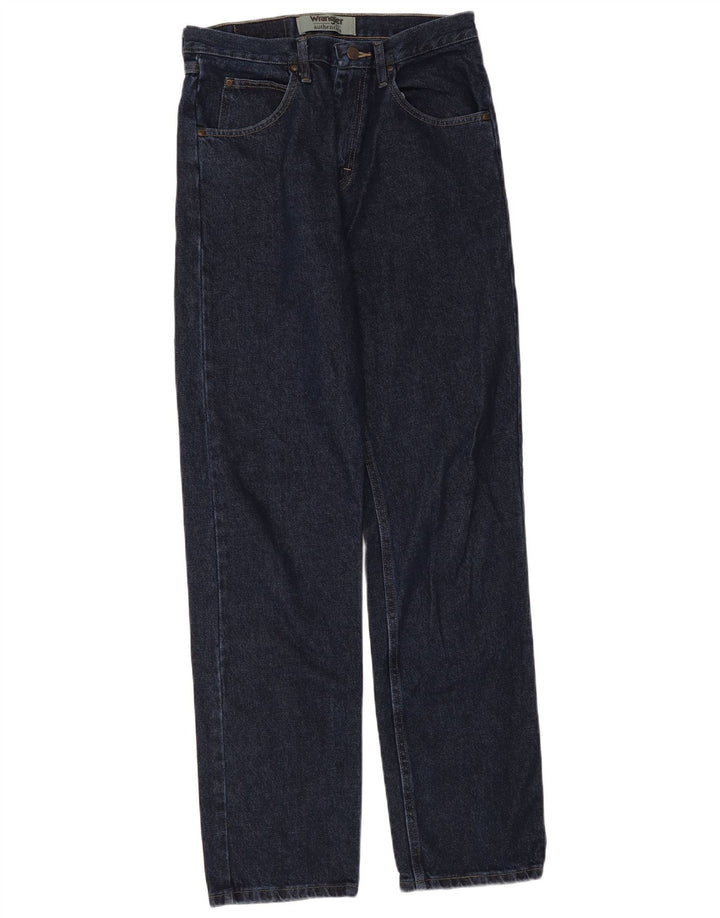 Blugi drepti autentici Wrangler pentru bărbați L30 L34 Bumbac bleumarin