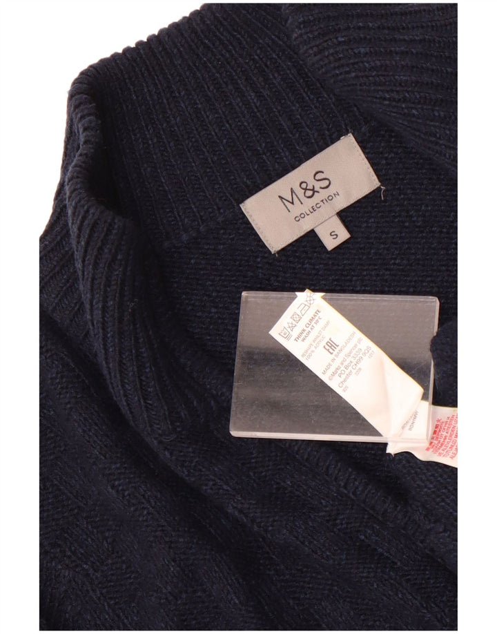 Pulover cardigan pentru bărbați Marks & Spencer, acrilic, albastru marin mic