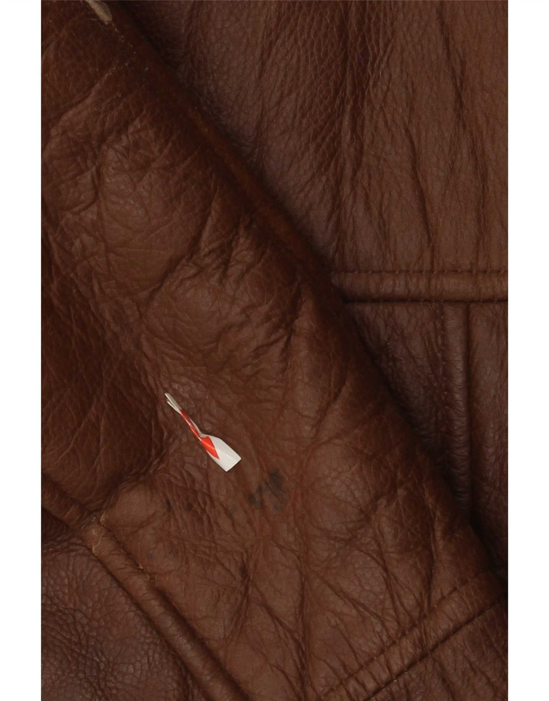 Jachetă vintage bărbătească din shearling IT 52 XL din piele maro