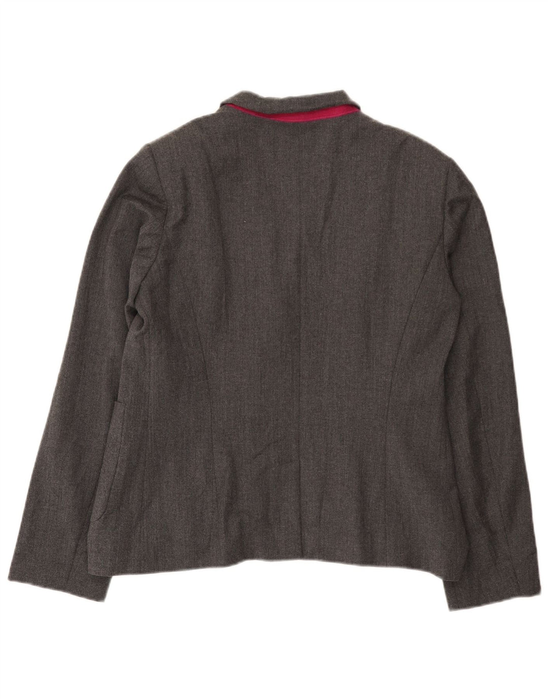 Jachetă Benetton pentru femei, cu 2 nasturi, UK 16, lână mare, gri